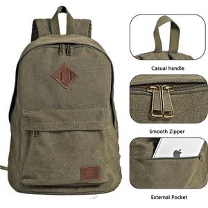 Canvas Backpack, Military Green